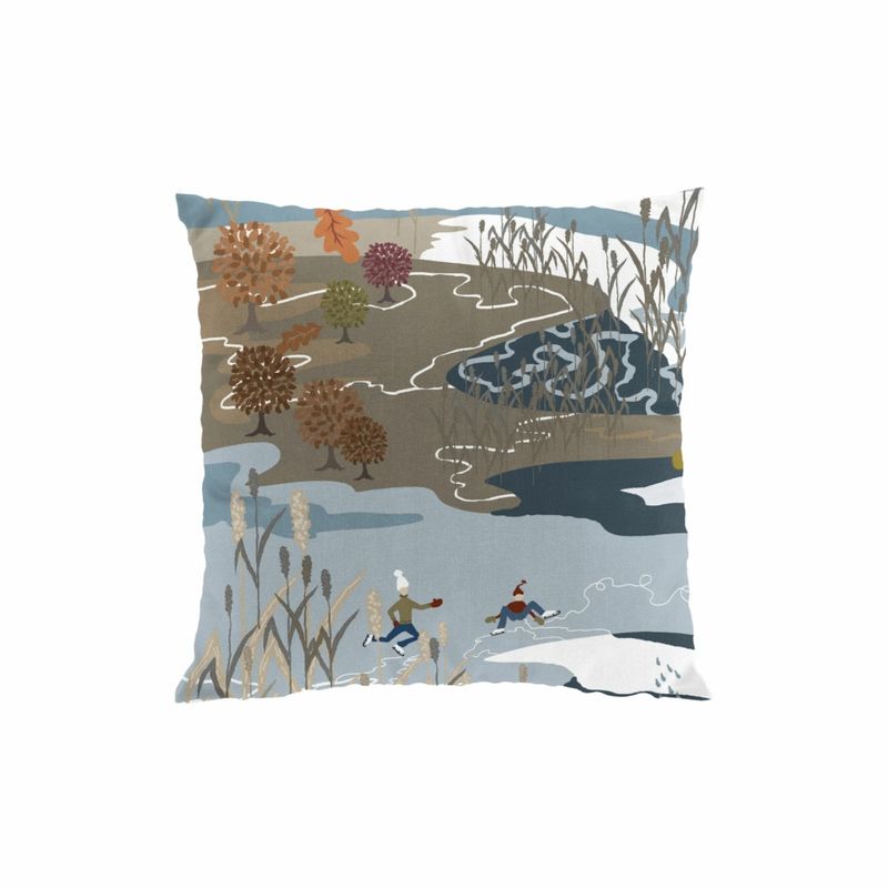 Friska Vindar blå/beige kuddfodral Arvidssons Textil