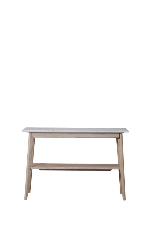 Konsolbord Ellie Vitkalkad/Vit Ekträ/Marmor Lene Bjerre