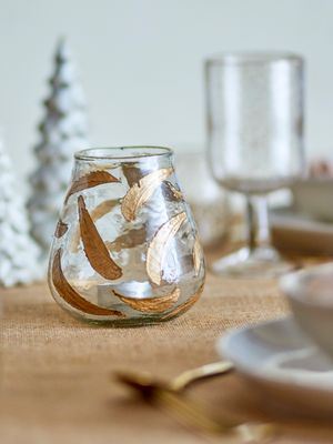 Värmeljushållare Guld Återvunnet glas Fidelia | Bloomingville