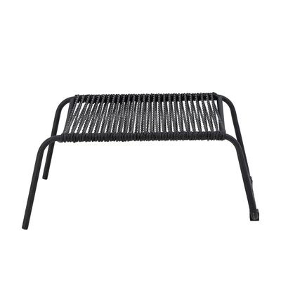 Boel Solstol med pall Svart Metall H77cm Set om 2 Bloomingville
