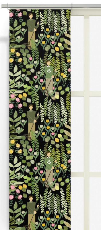 Trädgård mörkgrön panellängd 2 pack Arvidssons Textil