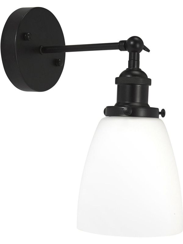 PR Home Kappa Vägglampa Svart, Opal 14cm