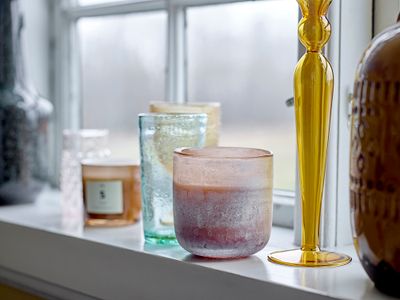 Ljusstake Gul Glas Dara | Bloomingville
