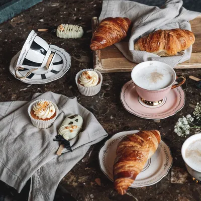 Hilke Collection Kopp med fat - Strisce Nero