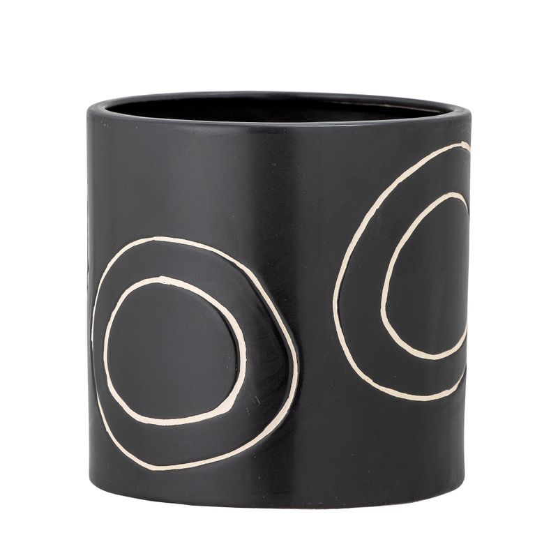 Kruka Svart Stengods Troy | Bloomingville