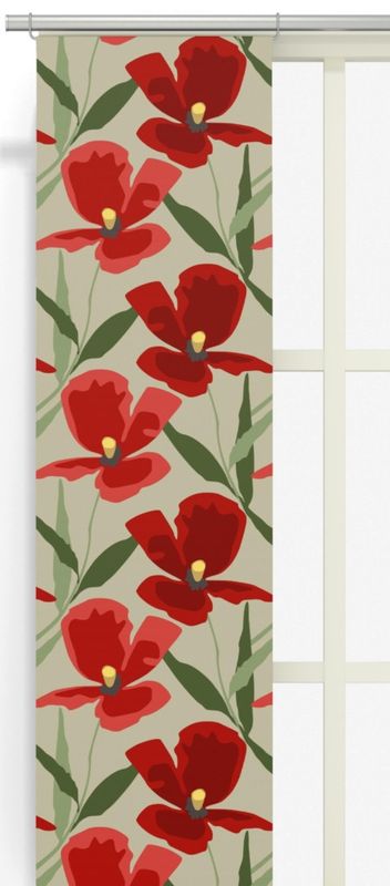 Blomsterskrud (culla) röd panellängd 2 pack Arvidssons Textil