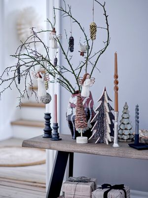 Ljus Grå Paraffin Twist Pack of 4 | Bloomingville
