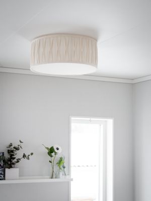 Plafond Plissé Stygn Offwhite 45cm Vit | PR Home