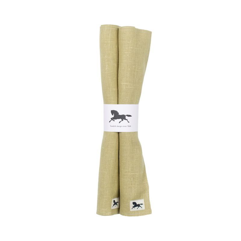 Linne, Bordstablett, Ljus Oliv, 45X34Cm (2-Pack)