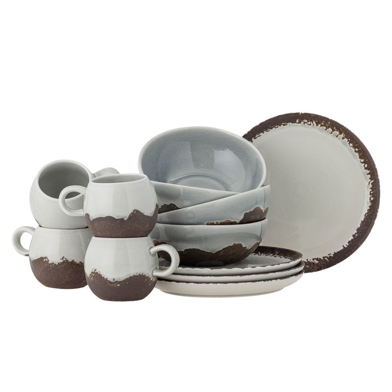 Frukostset Brun Stengods Paula 12-delars set | Bloomingville