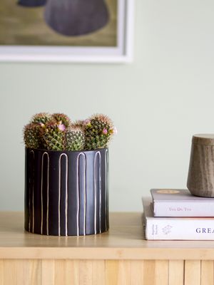 Kruka Svart Stengods Troy | Bloomingville