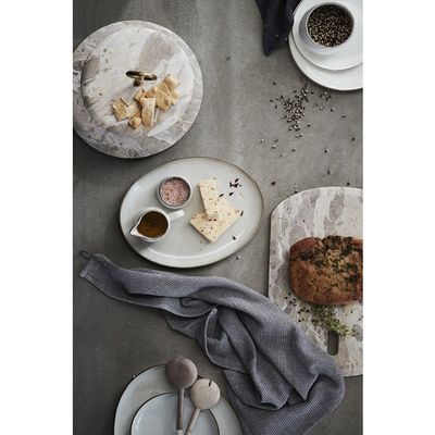 Lene Bjerre Amera Bricka Vit Stengods 34x27 cm