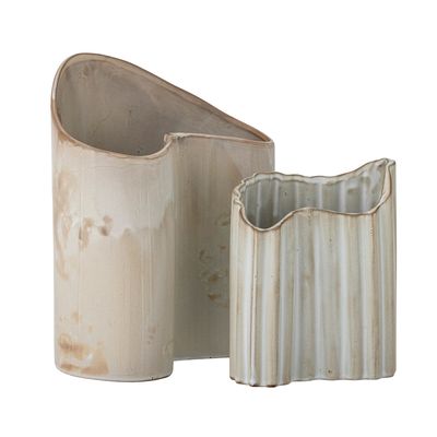 Vas Brun Stengods Henaj Set om 2 | Bloomingville
