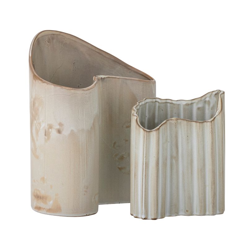 Vas Brun Stengods Henaj Set om 2 | Bloomingville