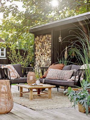 Soffa Svart Metall Pavone Fire-resistant | Bloomingville