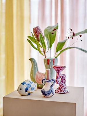 Bloomingville Trudy Vas, Grön, Stengods L19xH19xW7,5 cm