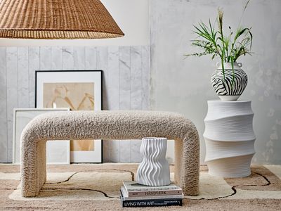 Sidobord Vit Stengods Volise | Bloomingville