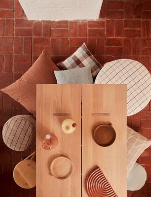 OYOY Kyoto Floor Kuddfodral Karamell Bomull