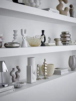 Bloomingville Shine Skål, Silver, Stengods Ø18xH6 cm