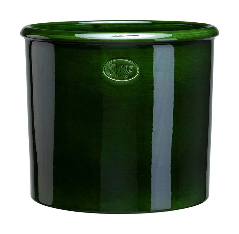Modena GLAZED Kruka Ø30 cm, Smaragdgrön (Utan Hål)