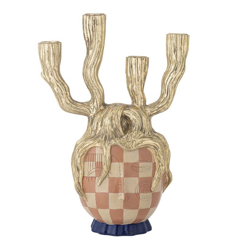 Medusa Ljushållare Guld Polyresin H32cm Bloomingville