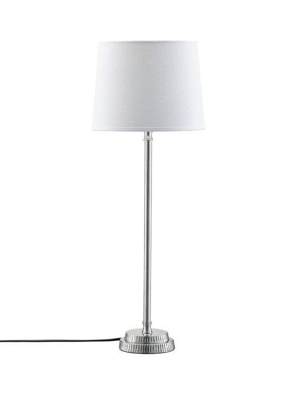 PR Home Kent Bordslampa med Vit Skärm 59 cm Silver
