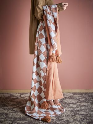 Bloomingville Chola Pläd, Brun, Bomull L150xW130 cm