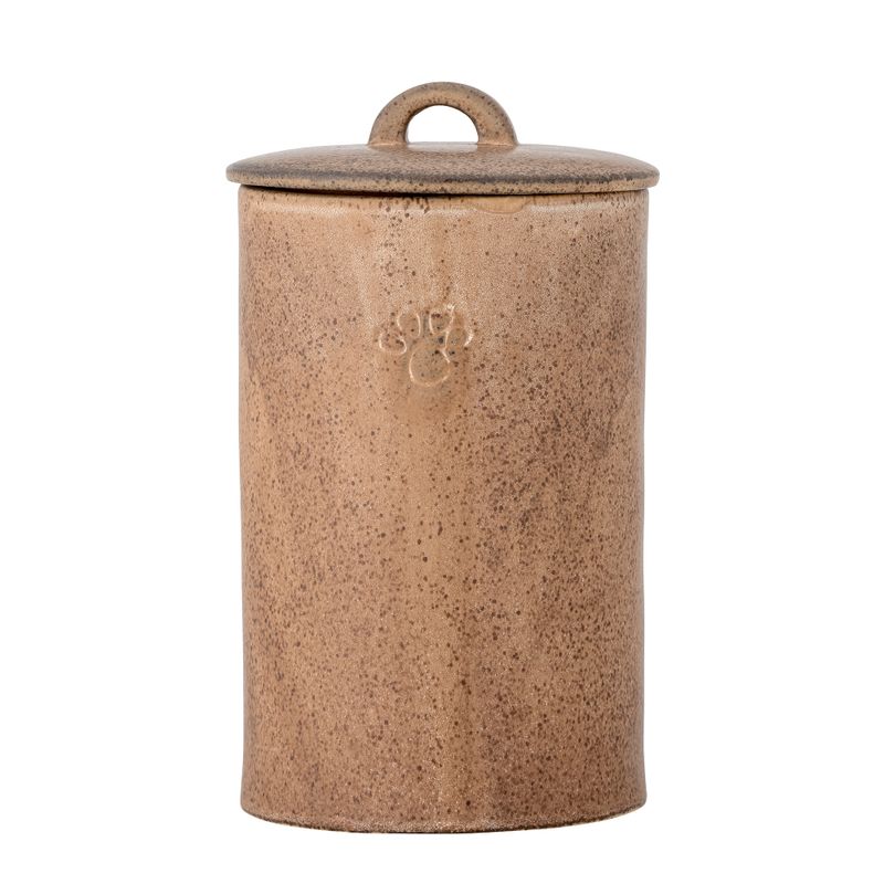 Burk med lock Brun Stengods Buddy | Bloomingville