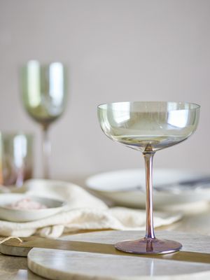 Bloomingville Aston Cocktailglas, Brons, Glas Ø12xH17 cm, Set om 4