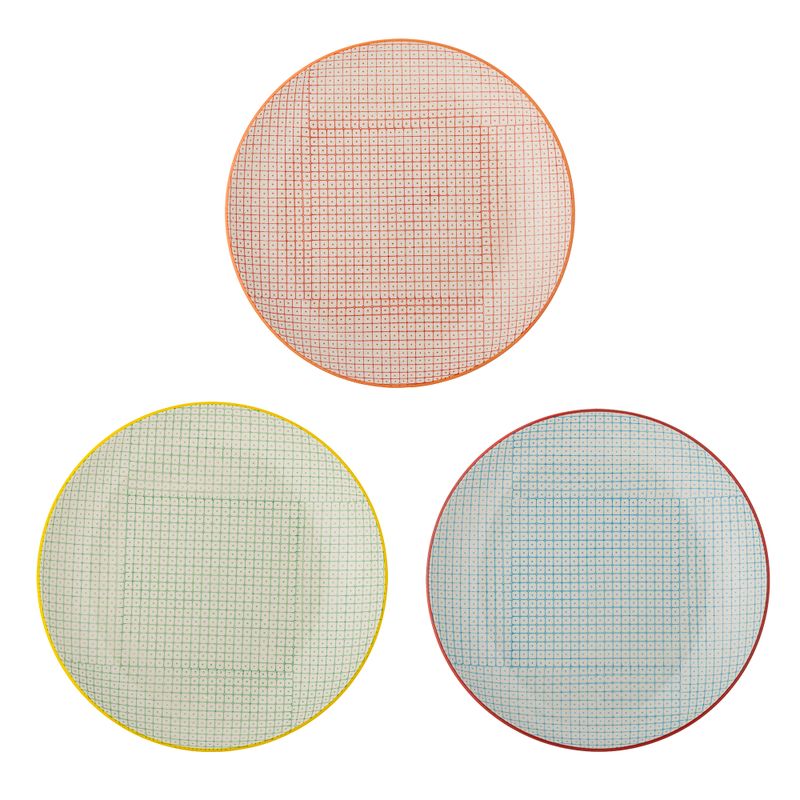 Tallrik Röd Stengods Carla 3-pack | Bloomingville