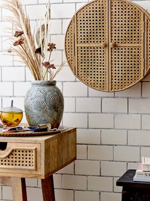 Burk med lock Gul Glas Danni | Bloomingville