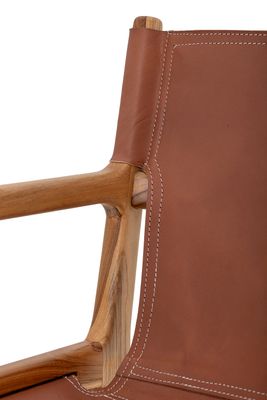 Fåtölj Brun Läder Ollie | Bloomingville