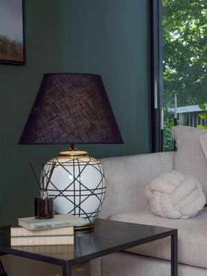 PR Home New York Bordslampa Svartvit 63cm