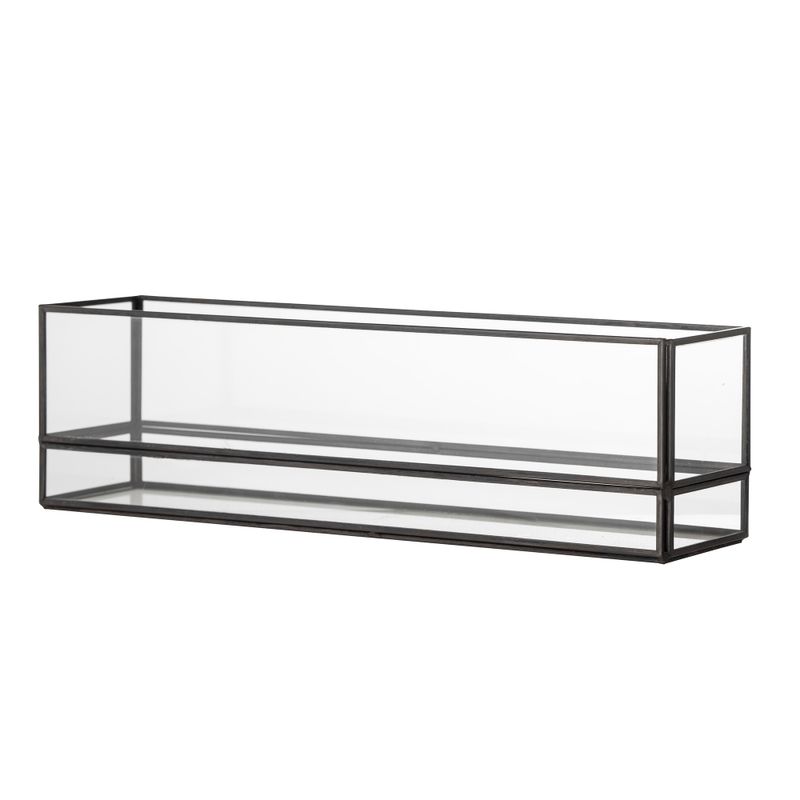 Värmeljushållare Svart Glas Filula | Bloomingville