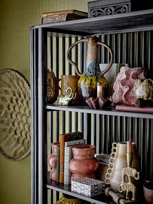 Burk med lock och sked Grön Stengods Bloomingville Creative