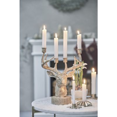 Lene Bjerre Serafina Deer Ljusstake H31 cm Antik Silver
