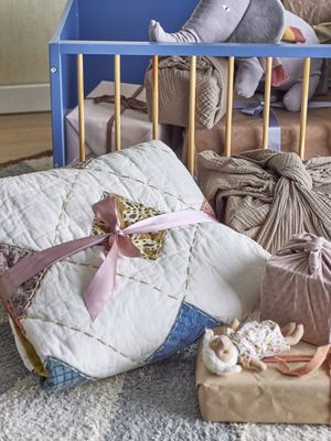 Melua Täcke Natur Bomull L152 cm Bloomingville Mini