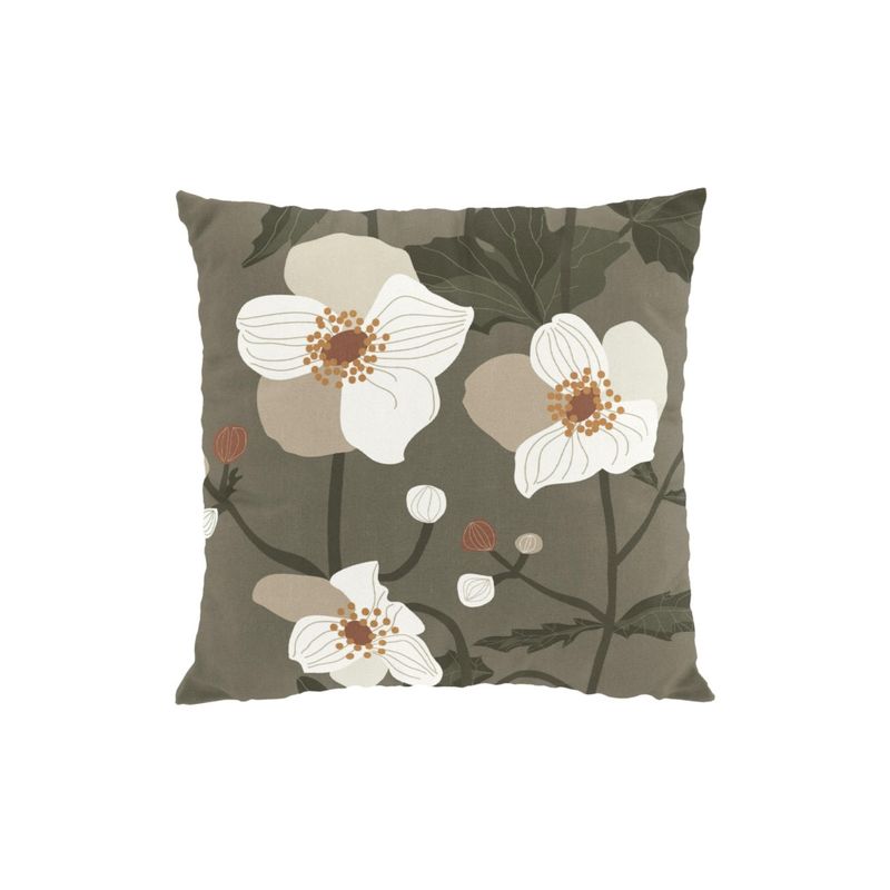 Anemon Mörkbeige kuddfodral 47 cm Arvidssons Textil
