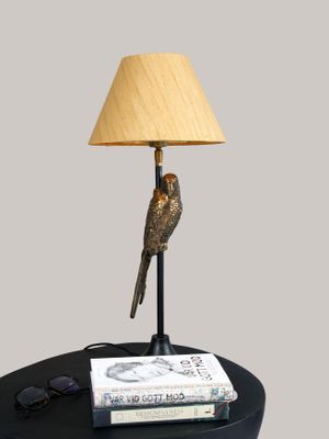 Parrot Lampfot 57cm Estelle Skärm Guld | PR Home