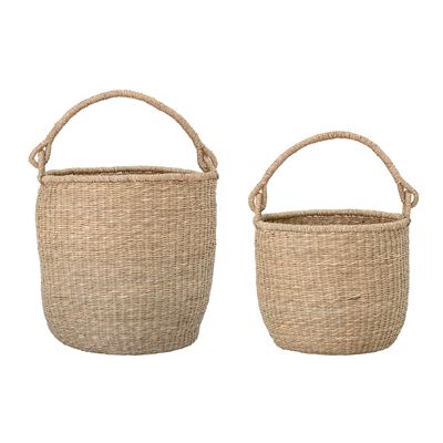 Korg Natur Sjösäv Ditlev Set om 2 | Bloomingville