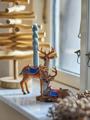 Ljusstake Brun Polyresin Glory Set om 2 | Bloomingville