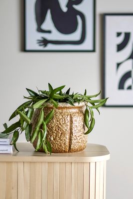 Kruka Brun Stengods Ritza | Bloomingville