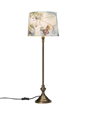 Andrea Bordslampa Antikmässing 71 cm Beige | PR Home