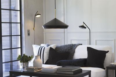 Geometri Vägglampa Vit/guld 53cm Vit/Mässing | PR Home