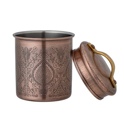 Burk med lock Koppar Rostfritt stål | Bloomingville Creative