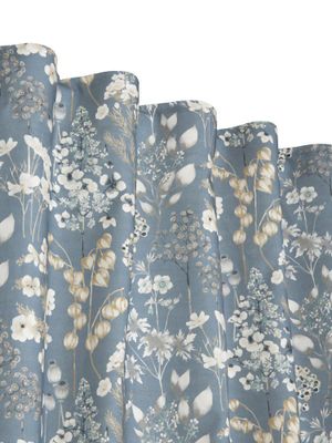 Svanefors Wood Gardin 2-pack Blå 135x280 cm