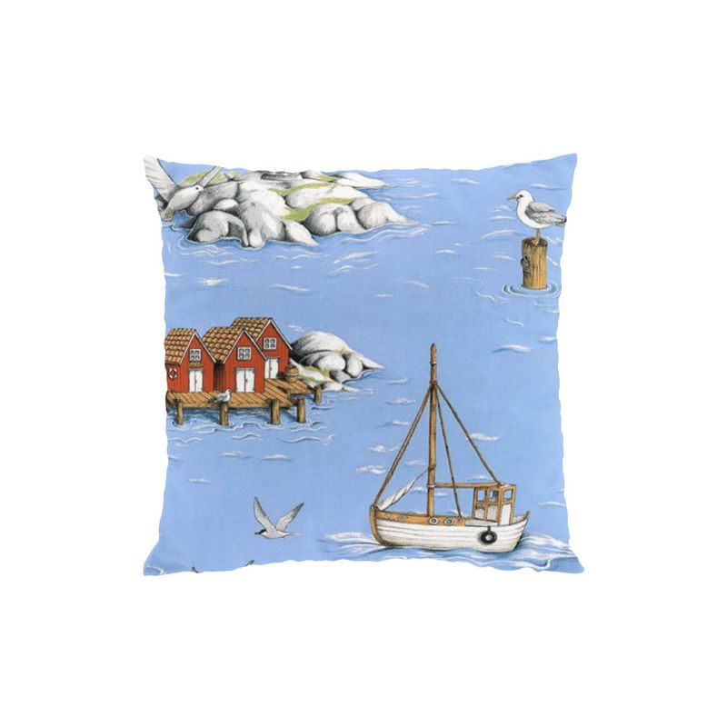Fiskeskär ljusblå kuddfodral Arvidssons Textil