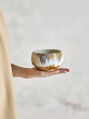 Bloomingville Jade Skål, Natur, Stengods Ø12xH7,5 cm, Set om 4