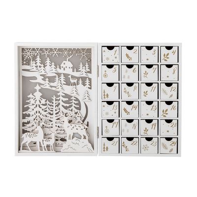 Kalender med ljus Vit Plywood Elimar | Bloomingville