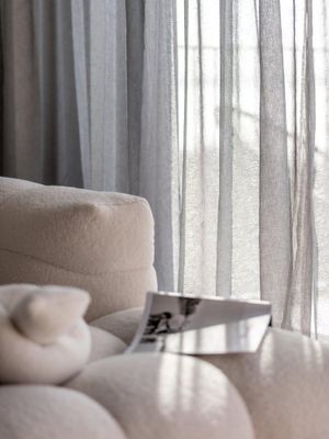 Svanefors Diana Gardin 2-pack Grå 140x280 cm